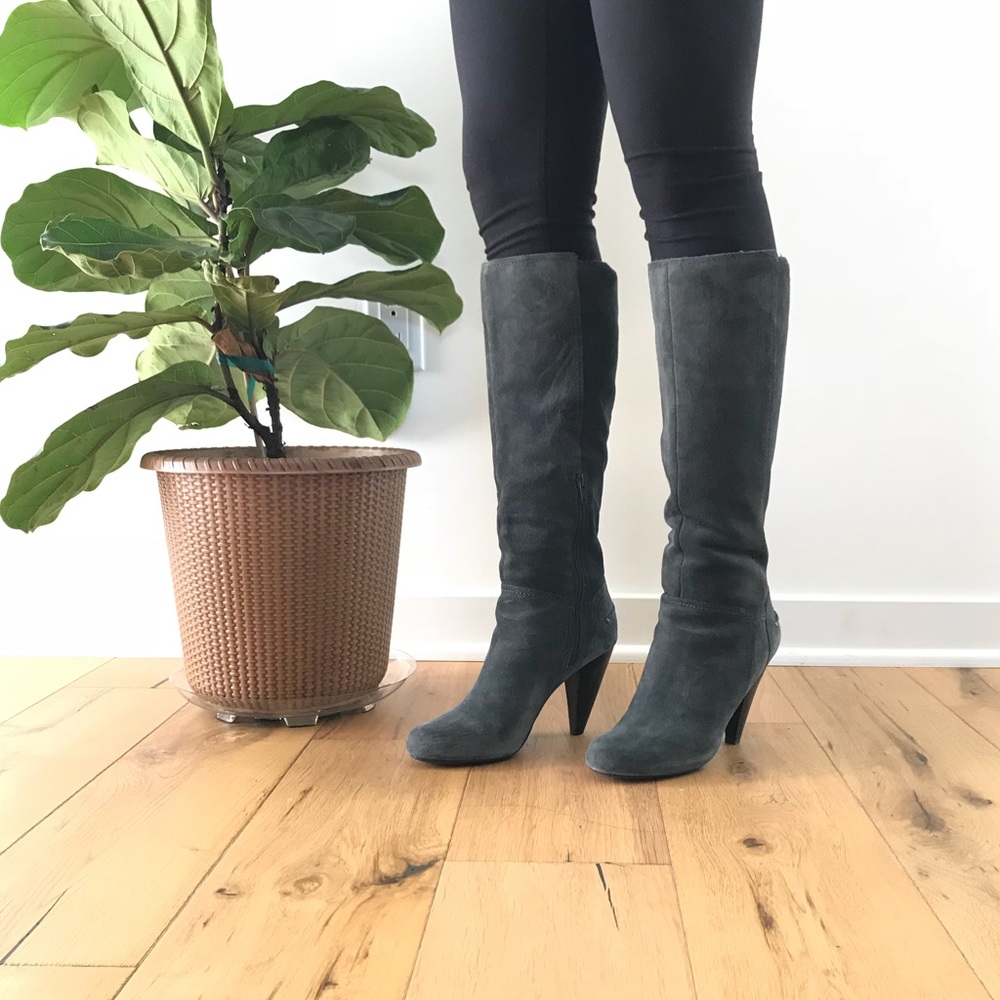 Jessica Simpson gray suede knee high boots